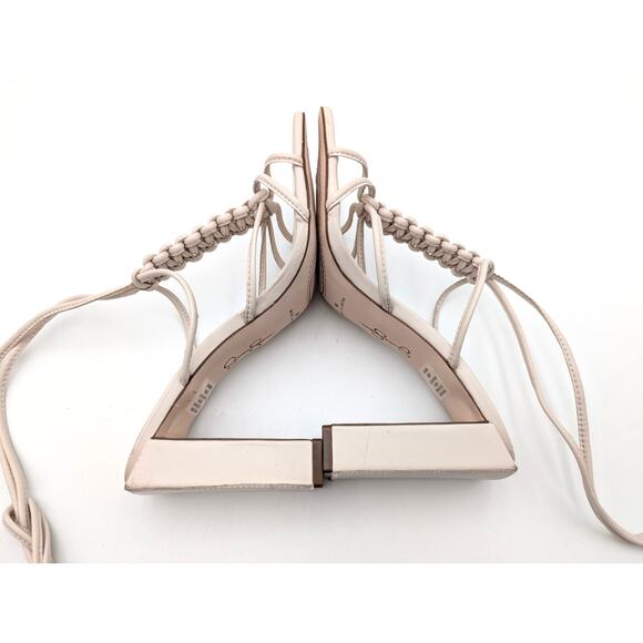 Jessica Simpson Maena Women's Ankle Wrap Heeled Sandals Ivory Size US9M EU40 - Picture 5 of 13